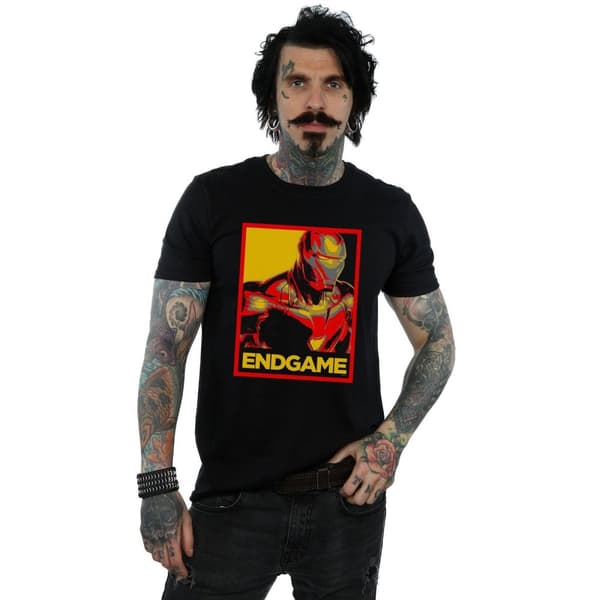 Marvel Mens Avengers Endgame Iron Man Poster T-shirt
