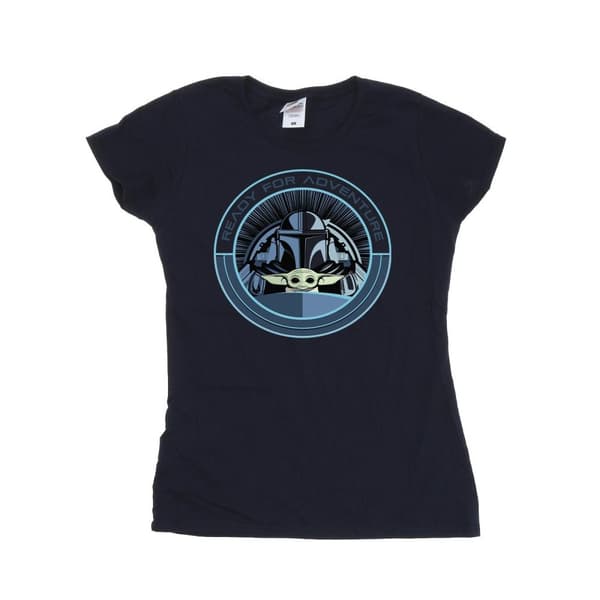 Star Wars Womens/Ladies The Mandalorian Grogu Ready For Adventure Cotton T-Shirt