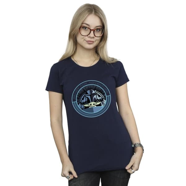 Star Wars Womens/Ladies The Mandalorian Grogu Ready For Adventure Cotton T-Shirt