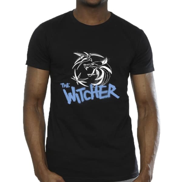 Netflix Mens The Witcher Spray Logo T-Shirt