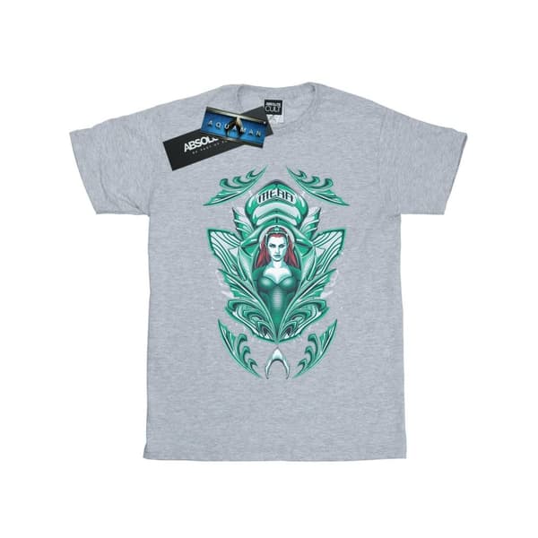 DC Comics Dam/Tjej Aquaman Mera Crest Boyfriend T-shirt i bomull