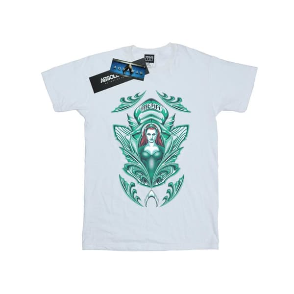 DC Comics Dam/Tjej Aquaman Mera Crest Boyfriend T-shirt i bomull