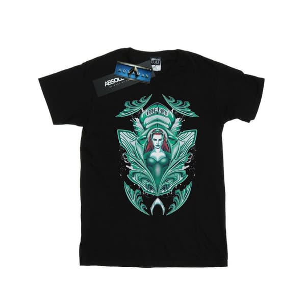 DC Comics Dam/Tjej Aquaman Mera Crest Boyfriend T-shirt i bomull