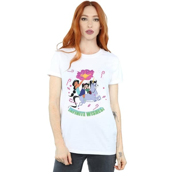 Disney Dam/Tjej Wreck It Ralph Jasmine And Vanellope Boyfriend T-shirt i bomull