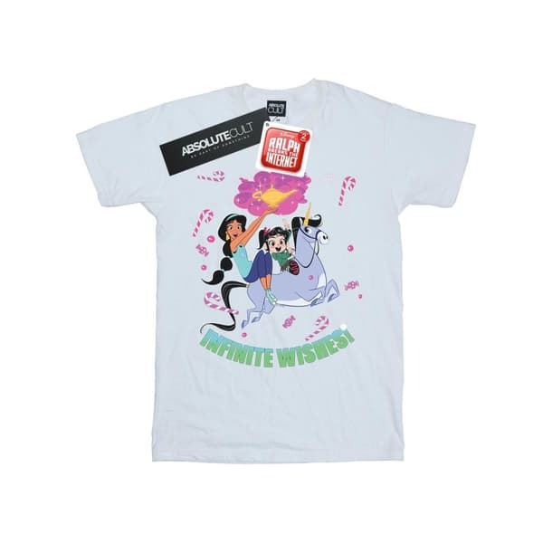 Disney Dam/Tjej Wreck It Ralph Jasmine And Vanellope Boyfriend T-shirt i bomull
