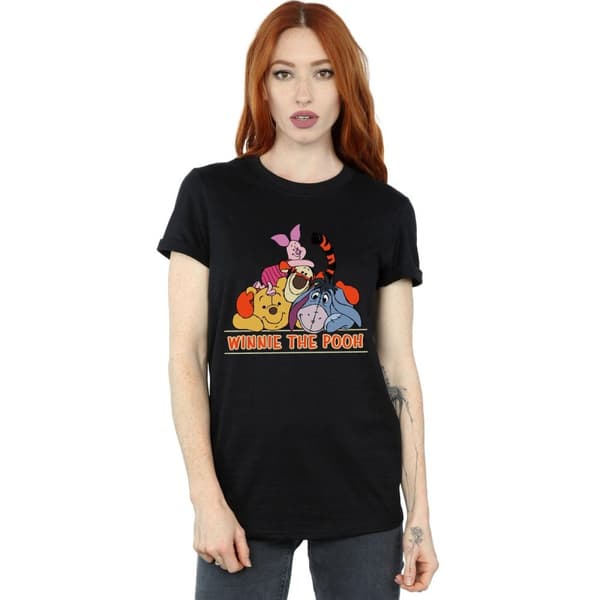 Disney Womens/Ladies Winnie The Pooh Group Cotton Boyfriend T-Shirt