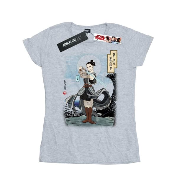 Star Wars Womens/Ladies The Last Jedi Japanese Rey Cotton T-Shirt