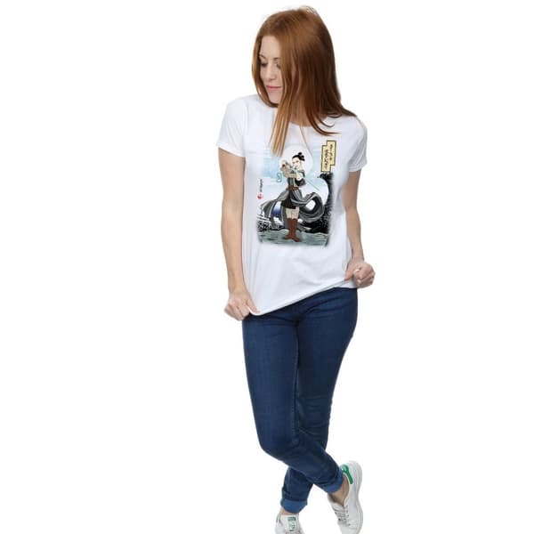 Star Wars Womens/Ladies The Last Jedi Japanese Rey Cotton T-Shirt