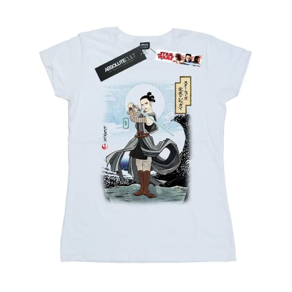 Star Wars Womens/Ladies The Last Jedi Japanese Rey Cotton T-Shirt