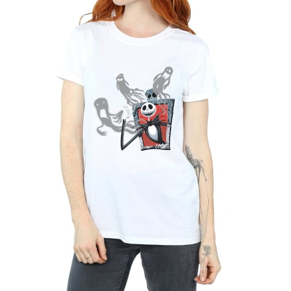 Disney Dam/Lady - Nightmare Before Christmas - Ghosts Of Jack - Boyfriend-t-shirt i bomull