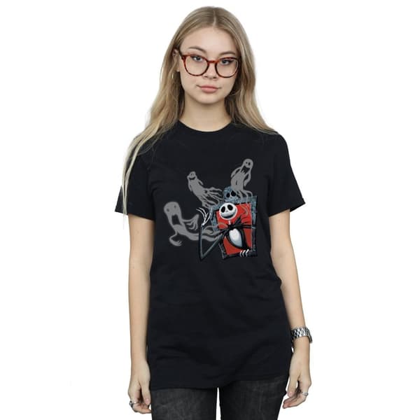 Disney Dam/Lady - Nightmare Before Christmas - Ghosts Of Jack - Boyfriend-t-shirt i bomull