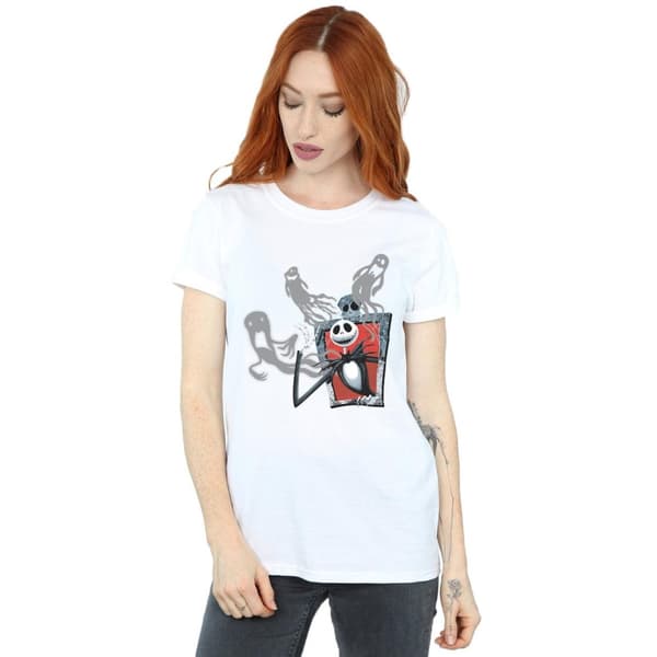 Disney Dam/Lady - Nightmare Before Christmas - Ghosts Of Jack - Boyfriend-t-shirt i bomull