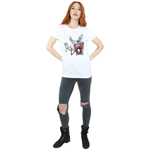 Disney Dam/Lady - Nightmare Before Christmas - Ghosts Of Jack - Boyfriend-t-shirt i bomull