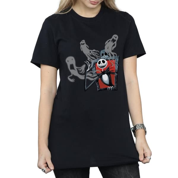Disney Dam/Lady - Nightmare Before Christmas - Ghosts Of Jack - Boyfriend-t-shirt i bomull