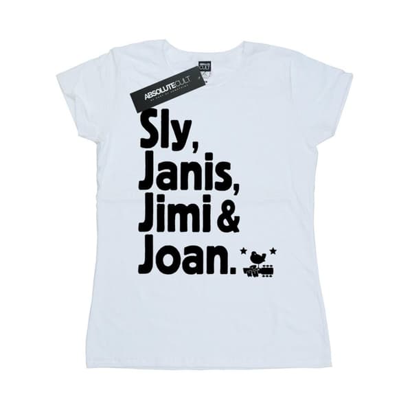 Woodstock Womens/Ladies Legends List Cotton T-Shirt