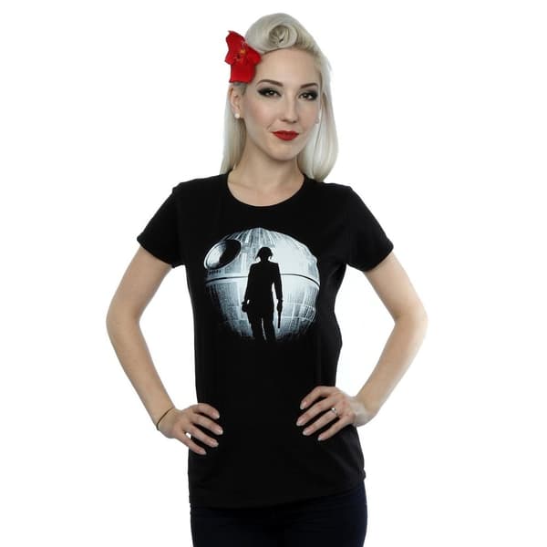 Star Wars Dam/Tjej Rogue One Dödsstjärnan Jyn Silhouette T-shirt i bomull