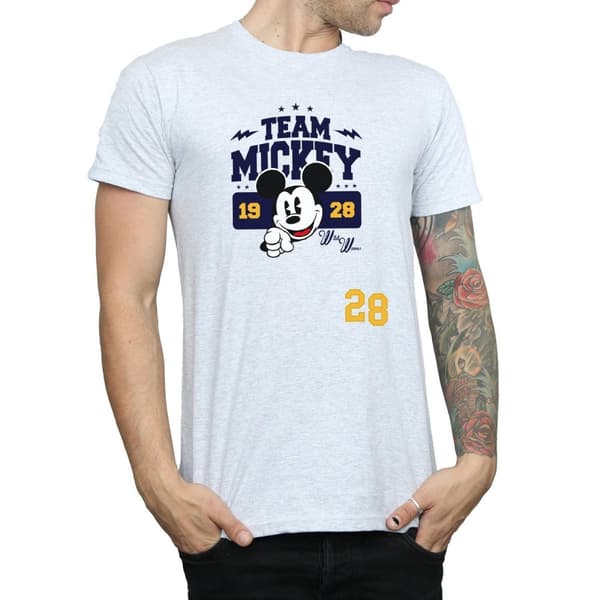 Disney Mens Musse Pigg Team Musse T-shirt