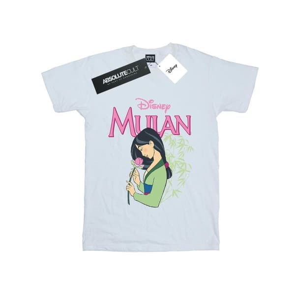Disney Dam/Tjej Mulan Rosa Magnolia Bomull Boyfriend T-shirt