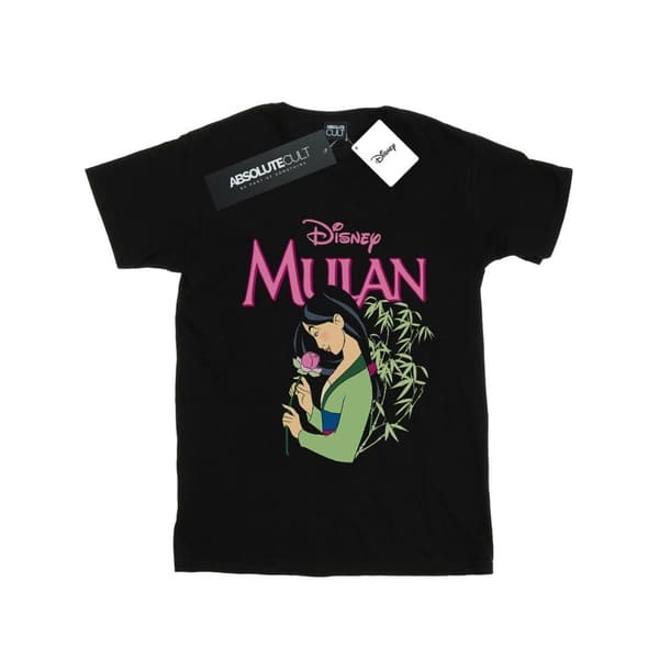 Disney Dam/Tjej Mulan Rosa Magnolia Bomull Boyfriend T-shirt