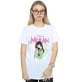 Miniatyrbild 2 av 3: Disney Dam/Tjej Mulan Rosa Magnolia Bomull Boyfriend T-shirt