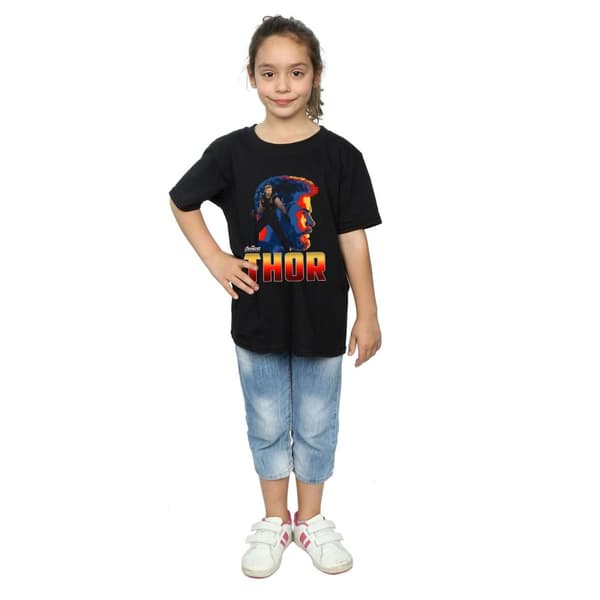 Marvel Girls Avengers Infinity War Thor Character Cotton T-Shirt