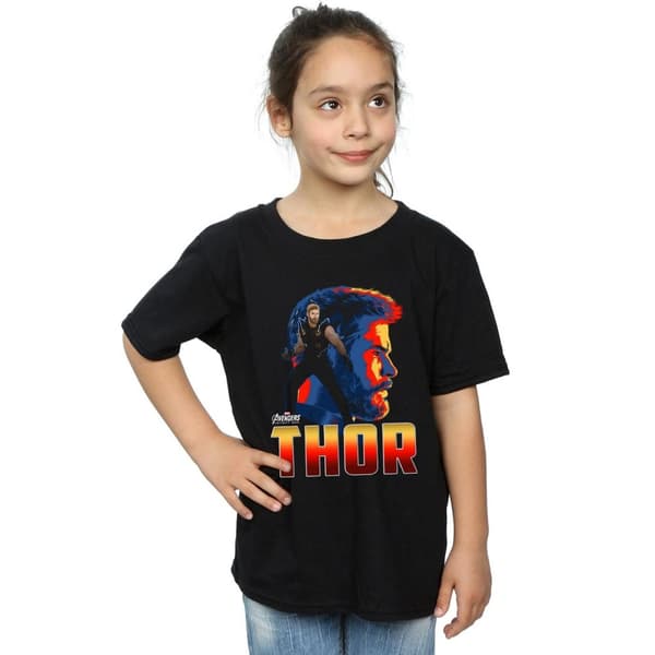 Marvel Girls Avengers Infinity War Thor Character Cotton T-Shirt