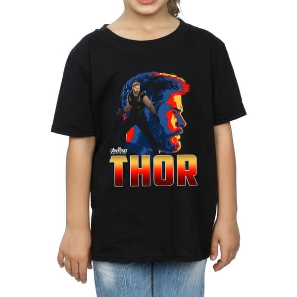 Marvel Girls Avengers Infinity War Thor Character Cotton T-Shirt