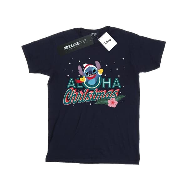 Disney Lilo And Stitch Aloha jul t-shirt för herrar