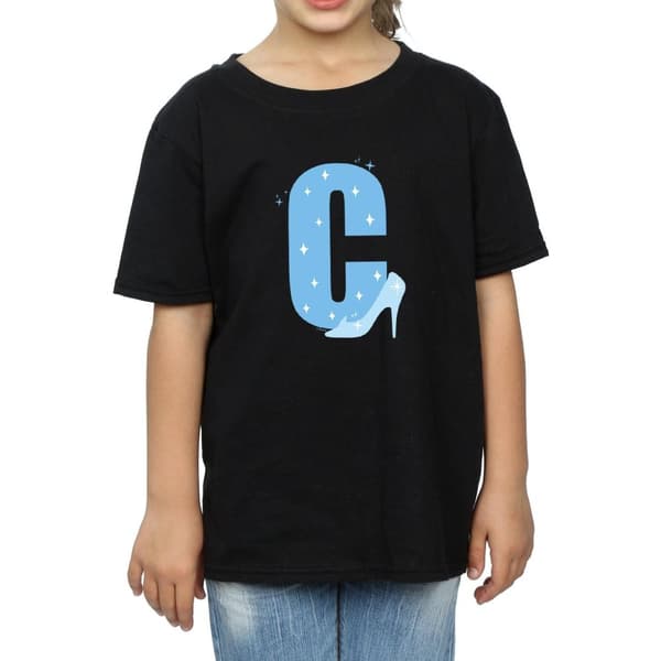 Disney T-shirt i bomull med alfabetet C Is For Cinderella för flickor