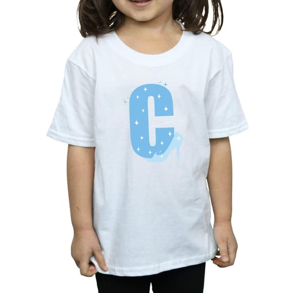 Disney T-shirt i bomull med alfabetet C Is For Cinderella för flickor
