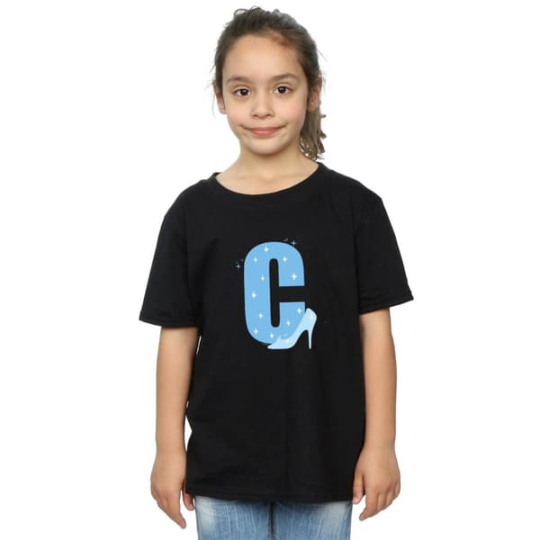 Disney T-shirt i bomull med alfabetet C Is For Cinderella för flickor