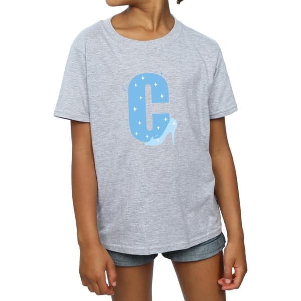 Disney T-shirt i bomull med alfabetet C Is For Cinderella för flickor