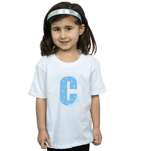 Disney T-shirt i bomull med alfabetet C Is For Cinderella för flickor