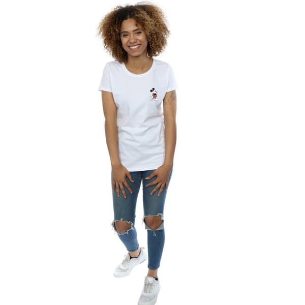 Disney Dam/Tjej Musse Pigg Kickin Retro Chest T-shirt i bomull