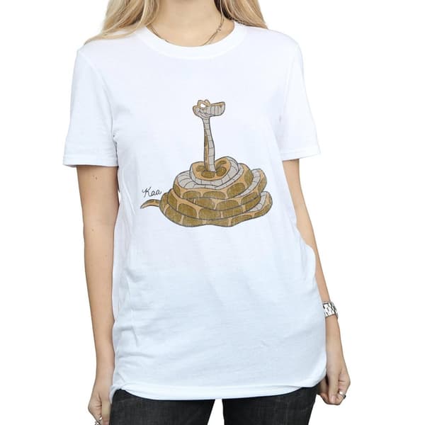 Disney Womens/Ladies The Jungle Book Classic Kaa Cotton Boyfriend T-Shirt