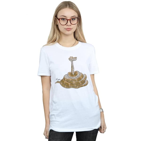 Disney Womens/Ladies The Jungle Book Classic Kaa Cotton Boyfriend T-Shirt