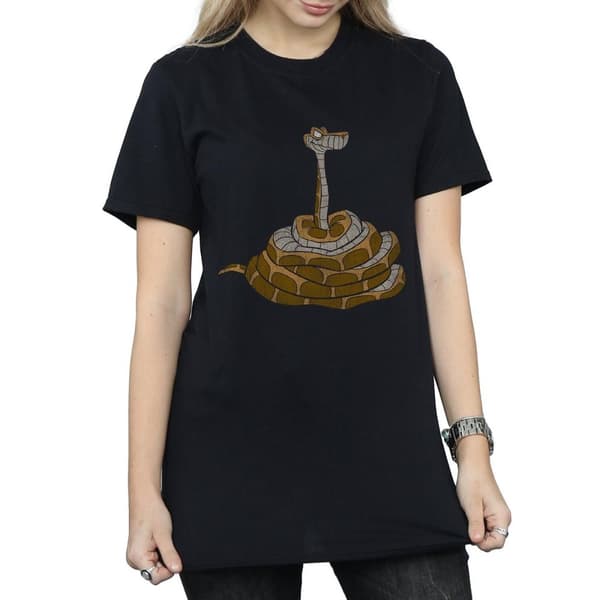 Disney Womens/Ladies The Jungle Book Classic Kaa Cotton Boyfriend T-Shirt