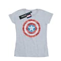 Miniatyrbilde 1 av 3: Marvel Womens/Ladies Captain America Pixelated Shield Cotton T-Shirt