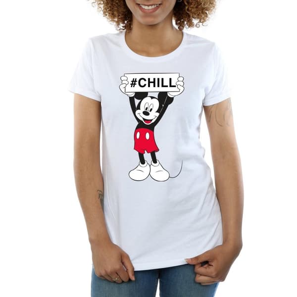 Disney Dam/Tjej Musse Pigg Chill T-shirt i bomull