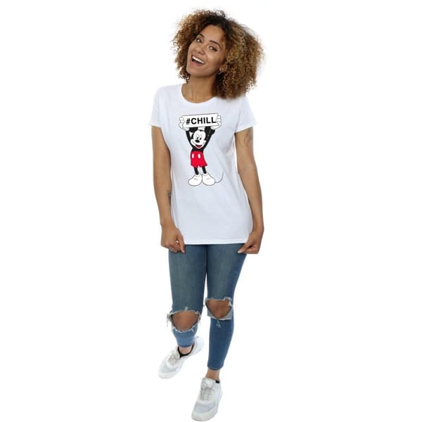 Disney Dam/Tjej Musse Pigg Chill T-shirt i bomull