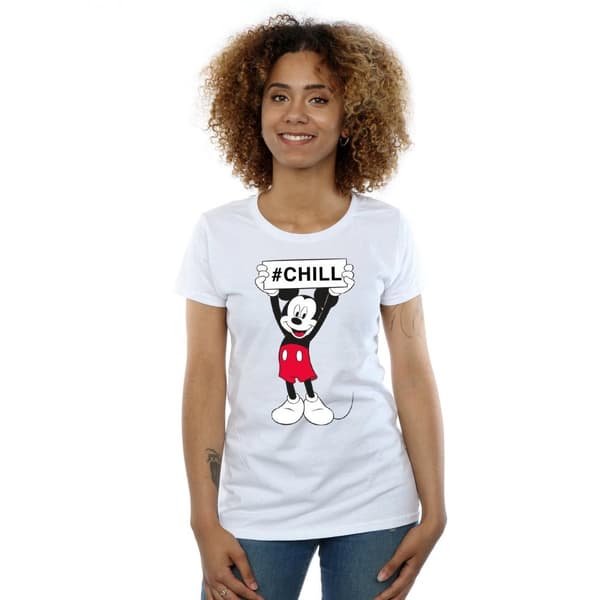 Disney Dam/Tjej Musse Pigg Chill T-shirt i bomull