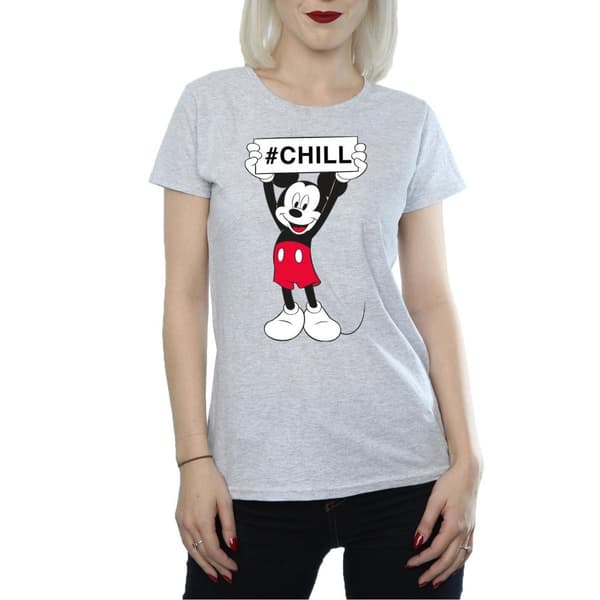 Disney Dam/Tjej Musse Pigg Chill T-shirt i bomull
