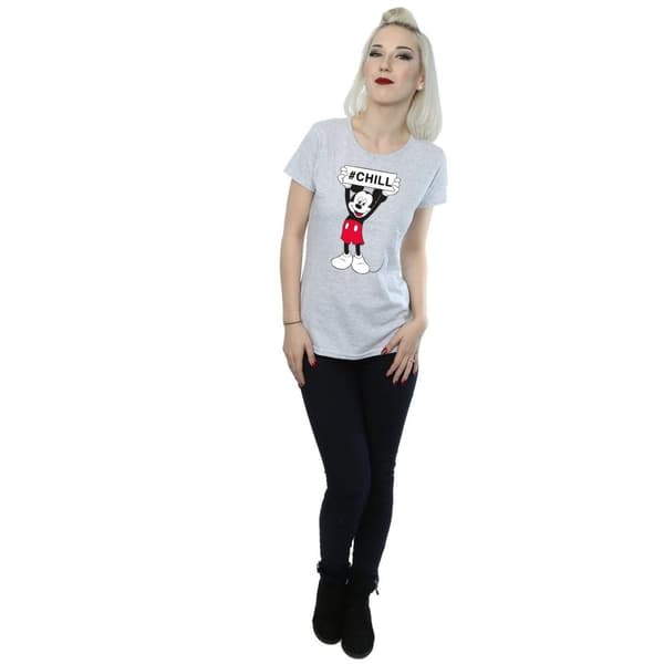 Disney Dam/Tjej Musse Pigg Chill T-shirt i bomull