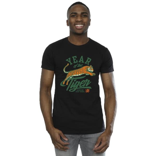 Netflix Mens Stranger Things Hawkins Year of The Tiger 86 T-Shirt