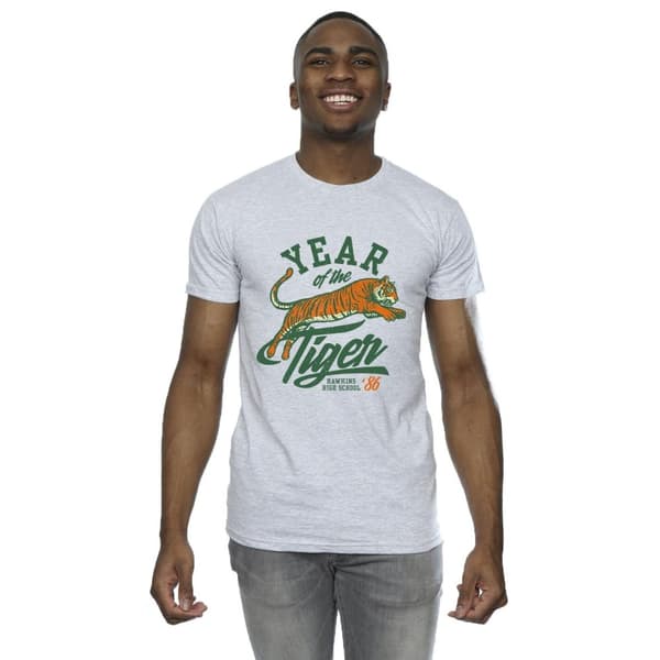 Netflix Mens Stranger Things Hawkins Year of The Tiger 86 T-Shirt