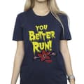 Miniatyrbild 3 av 4: Netflix Dam/kvinnor Stranger Things You Better Run Boyfriend T-shirt i bomull