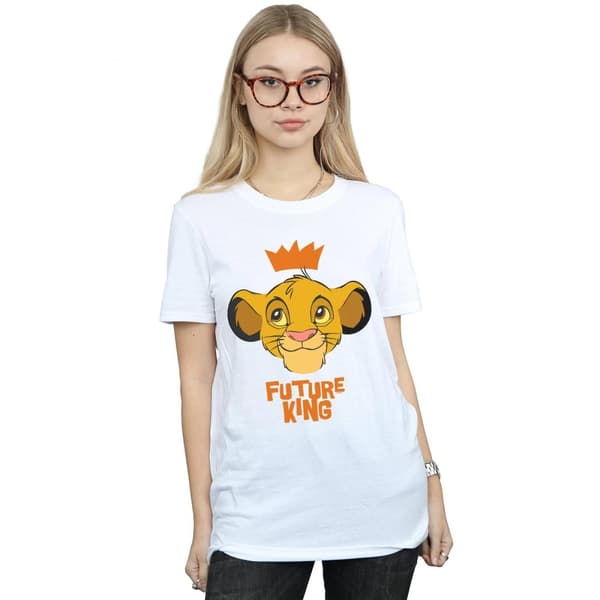 Disney Dam/Tjej Lejonkungen Simba Framtida Kung Boyfriend T-shirt i bomull