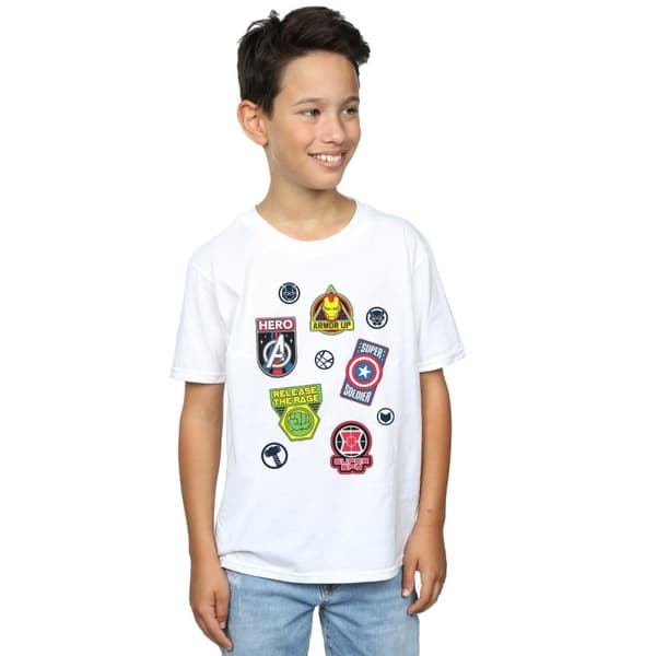 Marvel Boys Avengers Hero Badges T-Shirt