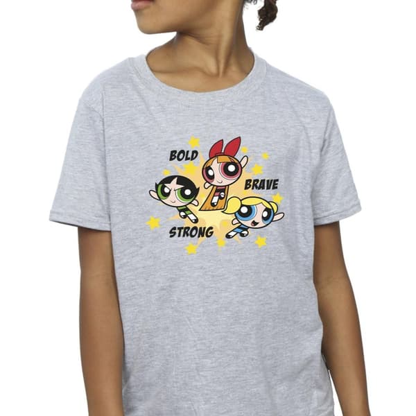 The Powerpuff Girls Girls Bold Brave Strong Cotton T-Shirt