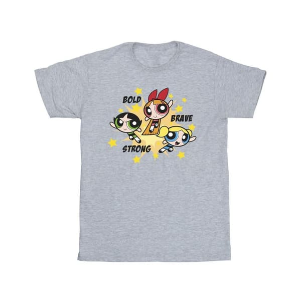 The Powerpuff Girls Girls Bold Brave Strong Cotton T-Shirt